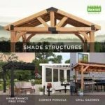 16×12 trenton modern steel pergola with sail shade soft canopy - Image 15