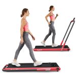 2 in 1 Folding Treadmill, 2.25HP Under Desk Electric Superfit Treadmill - Prioka