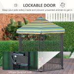 60" x 52" Heavy-Duty Outdoor Pet Cage Kennel with Weather-Resistant Polyester Roof, Locking Door, & Metal Frame - Image 8