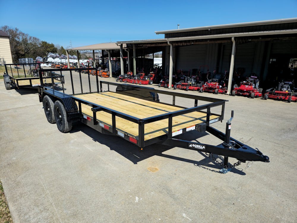64-x-16-utility-trailer-double-axle-dovetail-with-gate-powder-coated-2-3500lb-axles-9974543-1 6’4″ x 16 Utility Trailer Double Axle Dovetail With Gate Powder Coated (2) 3500lb Axles - Image 1