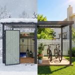 6×8 Metal Storage Shed with 7×8 Pergola Covered Porch - Image 6