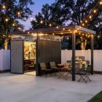 6×8 Metal Storage Shed with 7×8 Pergola Covered Porch - Image 12