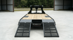 8.5×25 Gooseneck Flatbed Equipment Trailer – Tandem Dual Axle Black – CARGOTRAILER - Image 4