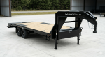 8.5×25 Gooseneck Flatbed Equipment Trailer – Tandem Dual Axle Black – CARGOTRAILER - Prioka