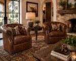 Amelia Leather Swivel Chair - Image 3
