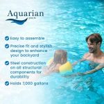 Aquarian 21ft x 52in Round Steel-Frame Above Ground Swimming Pool – Phoenix Series, DIY Outdoor Backyard Pool - Image 6