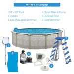 Aquarian Venetian 24ft x 52in Above Ground Swimming Pool with Liner and Skimmer - Image 5