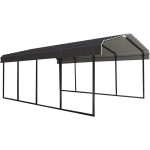 Arrow 12 x 20 x 7 ft Steel Carport Kit, Eggshell - Prioka