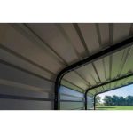 Arrow 12 x 20 x 7 ft Steel Carport Kit, Eggshell - Image 4