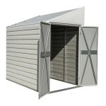 Arrow Yardsaver 4 x 7 ft. Galvanized Steel Lean-To Outdoor Storage Shed, Eggshell - Image 2