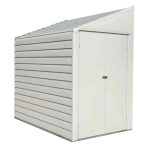 Arrow Yardsaver 4 x 7 ft. Galvanized Steel Lean-To Outdoor Storage Shed, Eggshell - Prioka