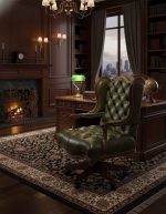 Arthur Leather Tufted Executive Chair - Image 7