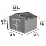 Astoria 12 ft. x 12 ft. Outdoor Wood Storage Shed - Image 3