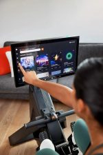 Aviron Strong Series Rower: 22″ HD Touchscreen, Dual Air & Magnetic Resistances up to 100 lbs. Game-Based Workouts, Streaming, Compact Designs - Image 3