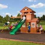 Backyard Discovery Shenandoah Cedar Wood Swing Set Slide - Prioka