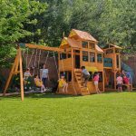 Bear Cave Lodge Swing Set – Installation Available - Image 24