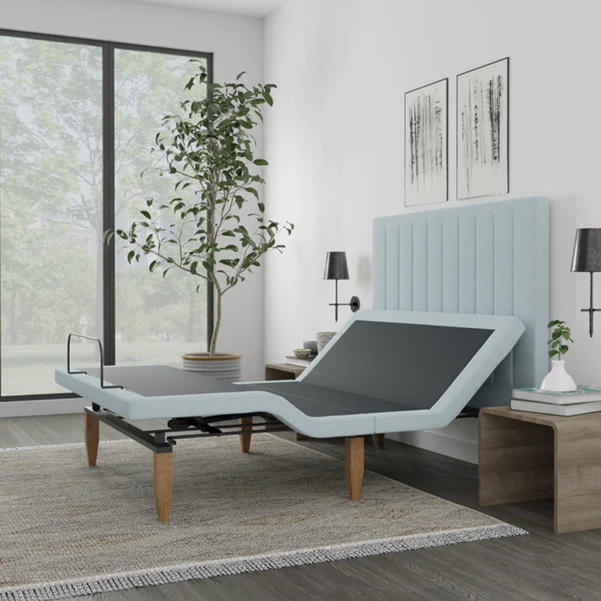 bedplanet-alex-adjustable-base-with-headboard-zero-clearance-wireless-remote-3493100-1 Bedplanet Alex Adjustable Base with Headboard - Zero-Clearance & Wireless Remote - Image 1
