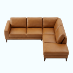 Benson Top-Grain Leather Sectional with Chaise - Image 8