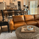 Benson Top-Grain Leather Sectional with Chaise - Image 6