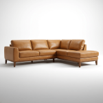 Benson Top-Grain Leather Sectional with Chaise - Image 7