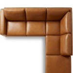 Benson Top-Grain Leather Sectional with Chaise - Image 2