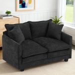 Bergenfield Furniture Loveseat Sofa Cloud Couch 50 Inch Modern 2 Seat Deep Seat Sofa with Pillows - Image 2