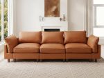 Bergenfield Furniture Modular Sectional Couch Oversized Cloud Couch 3 Seat L Shaped Sofa - Image 2