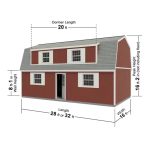 Best Barns Camp Reynolds 16 x 32 ft. Gambrel Wood 2-Story Outdoor Storage Shed Kit - Image 3