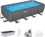 Bestway APX 365 18′ x 9′ x 52″ Rectangular Above Ground Swimming Pool - Image 4