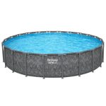 Bestway APX 365 22’x52″ Round Above Ground Swimming Pool Set with Pump and Ladders - Prioka