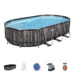 Bestway Power Steel 20′ x 12′ x 48″ Oval Above Ground Outdoor Swimming Pool Set - Image 2