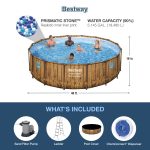Bestway Power Steel Swim Vista 16' x 48" Round Above Ground Swimming Pool Set - Image 4