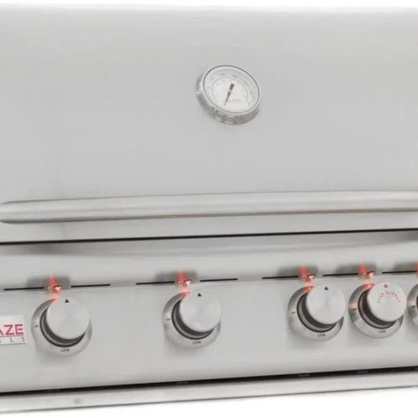 Blaze 32 Inch 4-Burner LTE Gas Grills with Rear Burner and Built-in Lighting System - Prioka