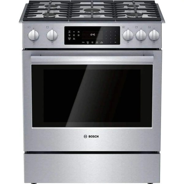 Bosch 800 Series 30 Inch Gas Slide-In Range with True Convection Oven – Stainless Steel - Prioka