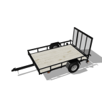 Carry-On Trailer 5-ft x 8-ft Treated Lumber Utility Trailer with Ramp Gate - Prioka