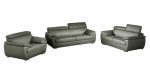 Carter Leather Seating Set – Gray - Image 4