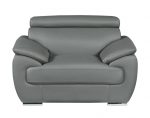 Carter Leather Seating Set – Gray - Image 3
