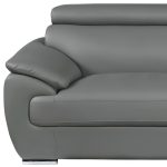 Carter Leather Sofa – Gray - Image 6