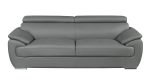 Carter Leather Sofa – Gray - Image 3