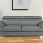 Carter Leather Sofa – Gray