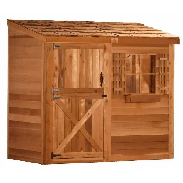 Cedarshed Bayside 8×4 Lean-To Western Red Cedar Storage Shed Kit - Prioka