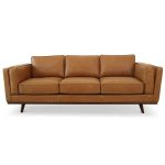 Chase Top-Grain Leather Sofa, 90 Inches MCM - Image 3