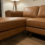 Chase Top-Grain Leather Sofa, 90 Inches MCM - Image 4