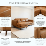 Chase Top-Grain Leather Sofa, 90 Inches MCM - Image 5