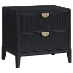 Coaster Fine Furniture Brookmead Modern Bedroom Furniture Set ? Wire-Brushed Finish with Fluted Texturing, Golden Demi-Lune Handles, and English Dovetail Craftsmanship - Image 8