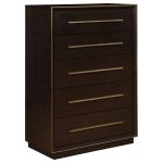 Coaster Fine Furniture Durango Bedroom Set ? Grid-Tufted Velvet Headboard & Gold Hardware - Image 13