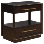 Coaster Fine Furniture Durango Bedroom Set ? Grid-Tufted Velvet Headboard & Gold Hardware - Image 6