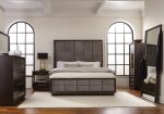 Coaster Fine Furniture Durango Bedroom Set – Grid-Tufted Velvet Headboard & Gold Hardware - Prioka