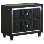 Coaster Fine Furniture Lorient Velvet Bedroom Set with LED Lighting and USB Charging - Image 10