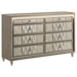 Coaster Fine Furniture Lorient Velvet Bedroom Set with LED Lighting and USB Charging - Image 17